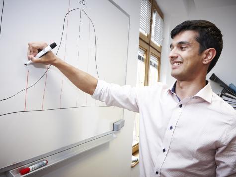 health informatics man with whiteboard