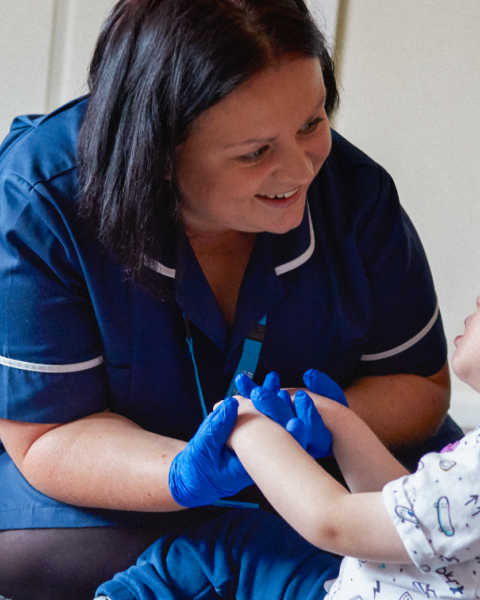 nurse with child