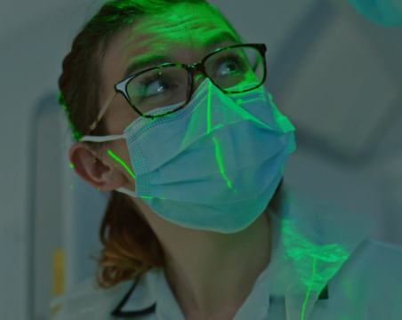radiographer looking up
