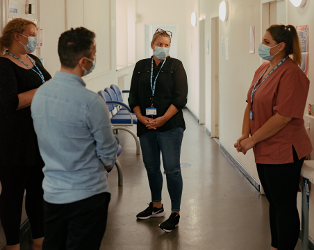 staff in corridor