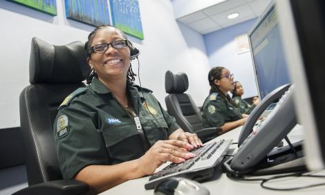 Female-ambulance-service-call-handler