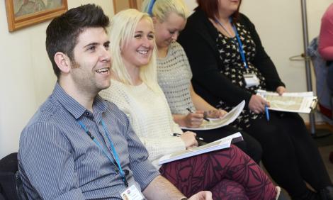 staff in training session
