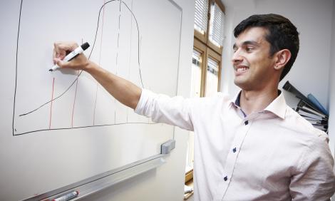 health informatics man with whiteboard