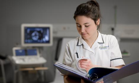 Healthcare scientist in x-ray room 