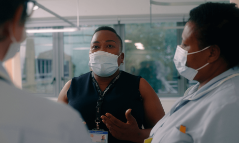 nurses talking on ward