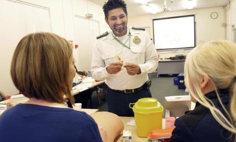 paramedic training in classroom