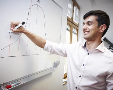 health informatics man with whiteboard