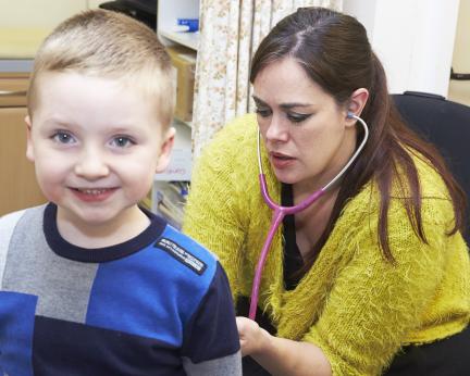 Dr Tanya Parry with child patient