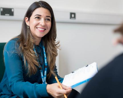 Psychological Wellbeing Practitioner smiling