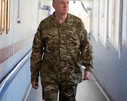 Malcolm Sperrin in army reserves uniform