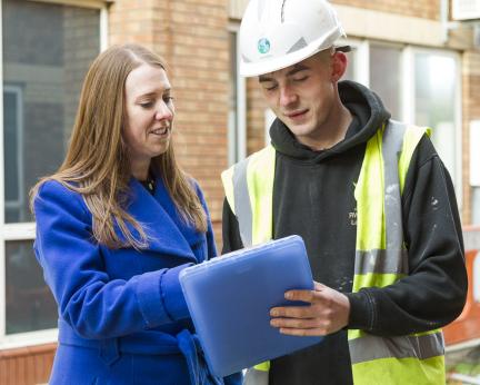 estates manager talking to colleague