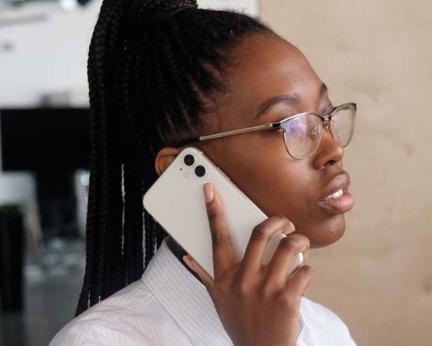 woman on phone