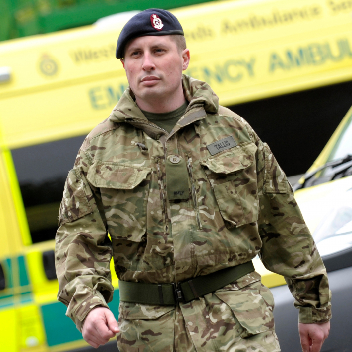 Malcolm Tallis in reservist uniform