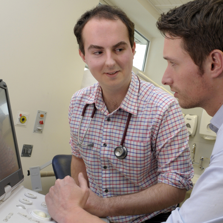 two doctors talking