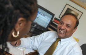 Male psychiatrist with patient