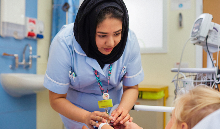 female nurse with patient