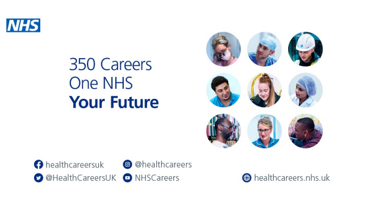 Front cover of NHS careers booklet