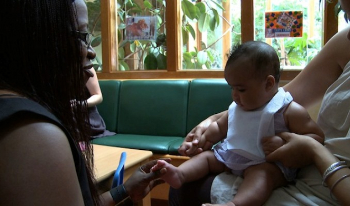 third sector staff with baby third sector staff with baby