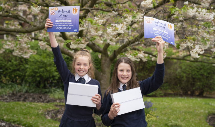 2018/19 Step into the NHS schools competition winners Margaux Barker and Molly Hilton 2018/19 Step into the NHS schools competition winners Margaux Barker and Molly Hilton