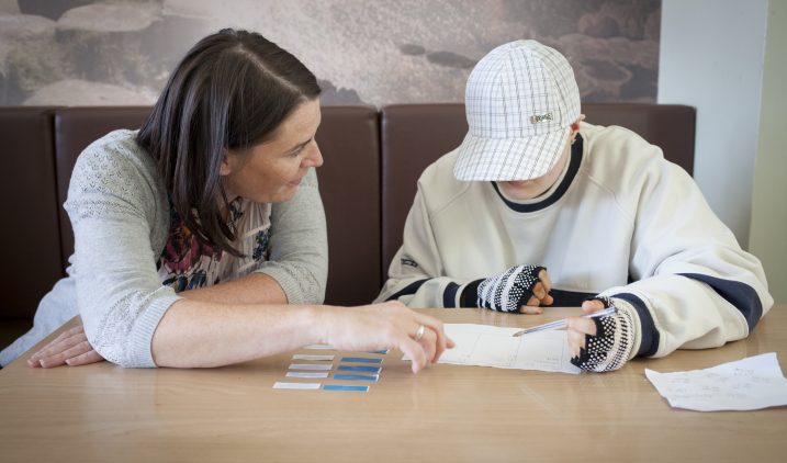Therapist with young person