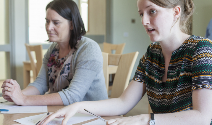 Mental health staff in a meeting