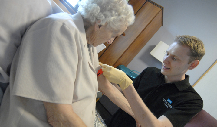 Nurse with patient