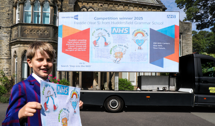 National winner, Freddie, Year 5 from Huddersfield Grammer School