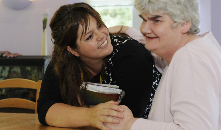 Learning disability nurse with patient 