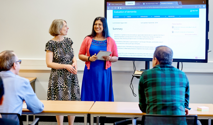 Staff giving presentation