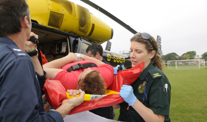 Female-senior-paramedic-with-air-ambulance-crew