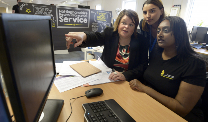 Digital training and development manager with staff Digital training and development manager with staff