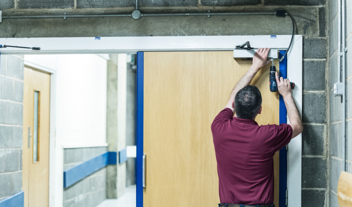 caretaker with door