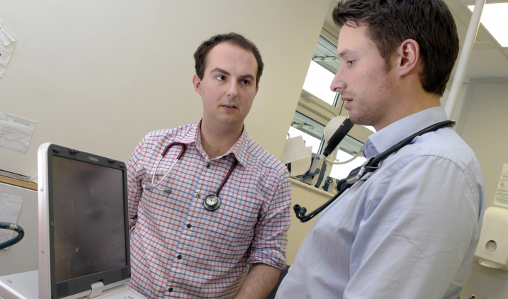 Two doctors talking