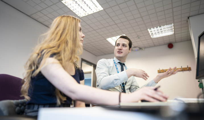 health informatics man and woman health informatics man and woman