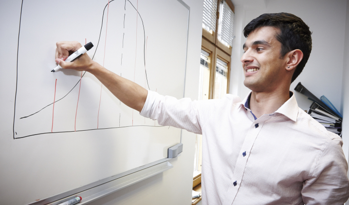 health informatics man with whiteboard