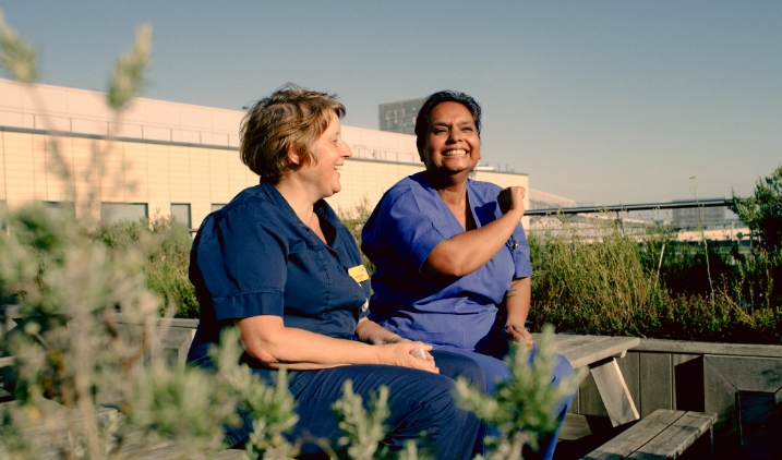 nurses laughing
