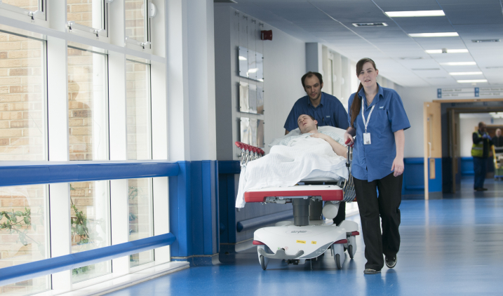 Porters with a patient Porters with a patient