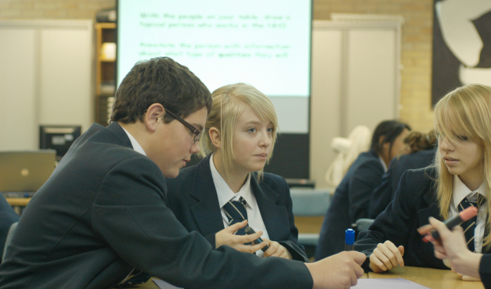 school students talking 