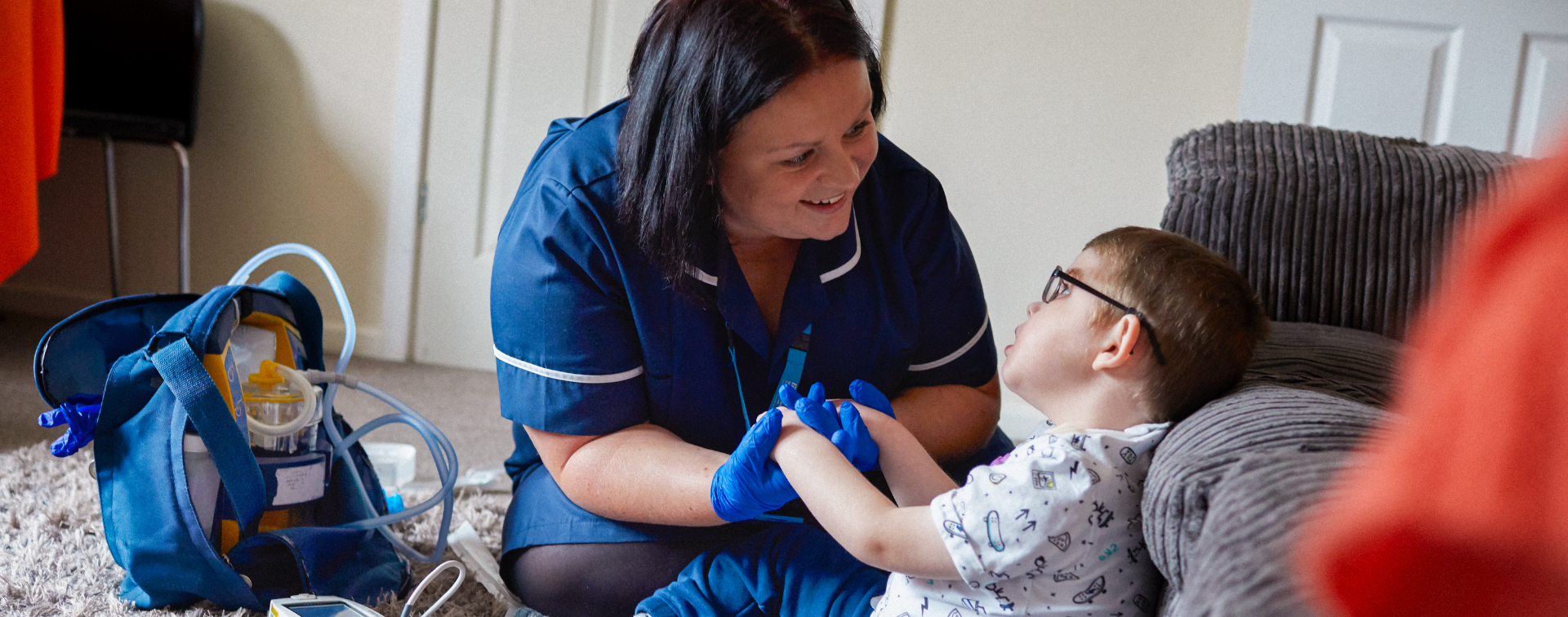 nurse with child