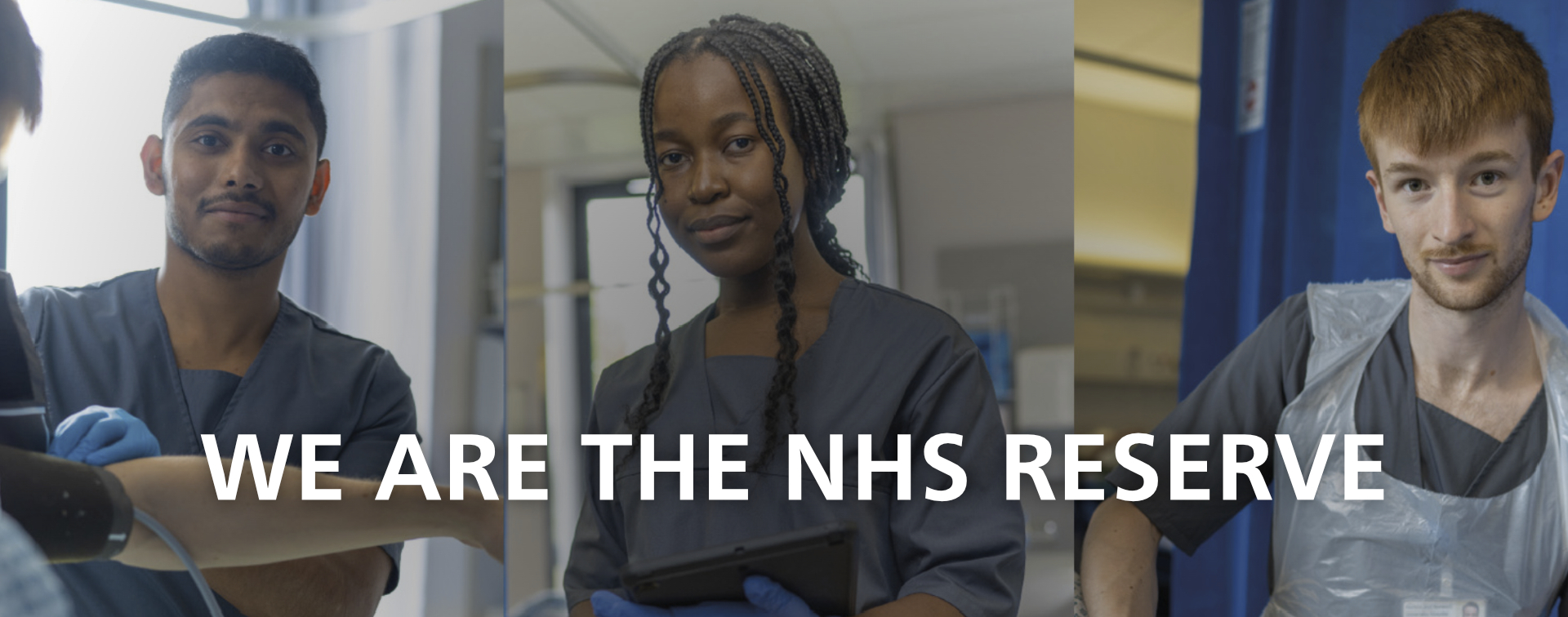 three nhs reservists looking at camera