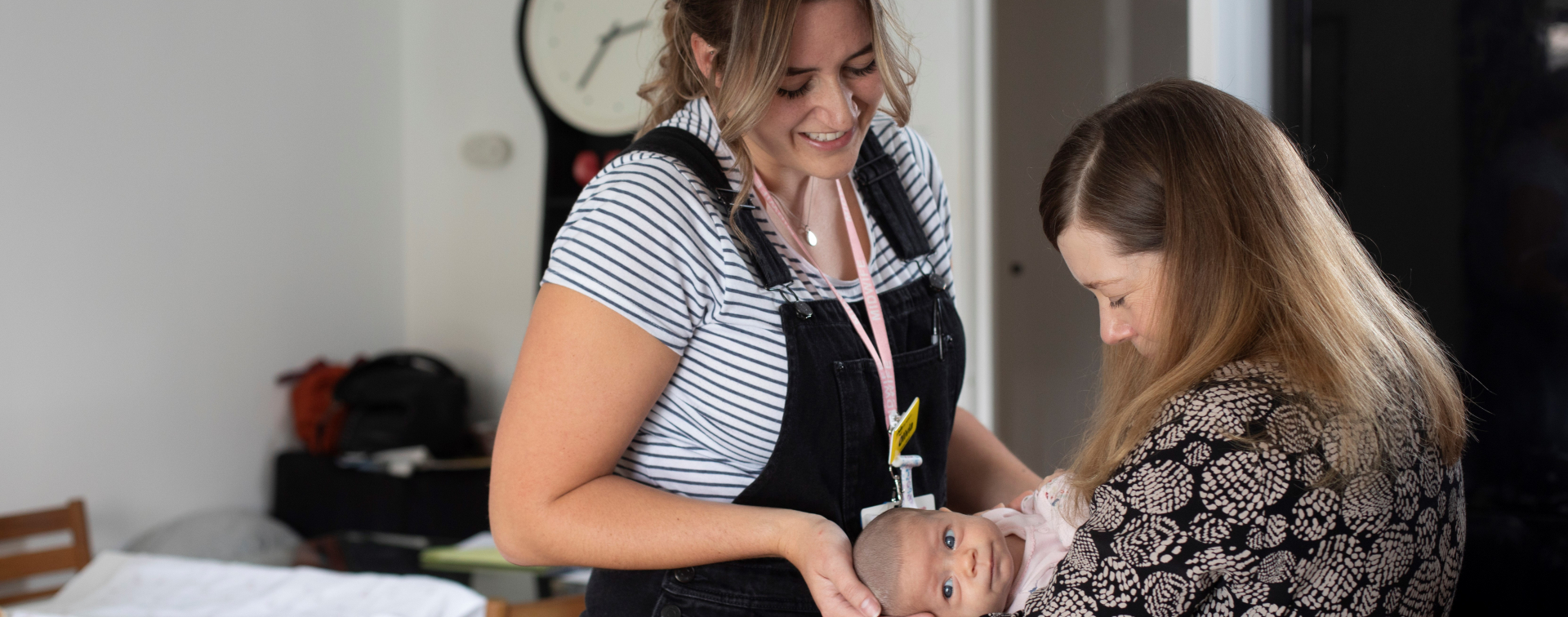 community midwife with family