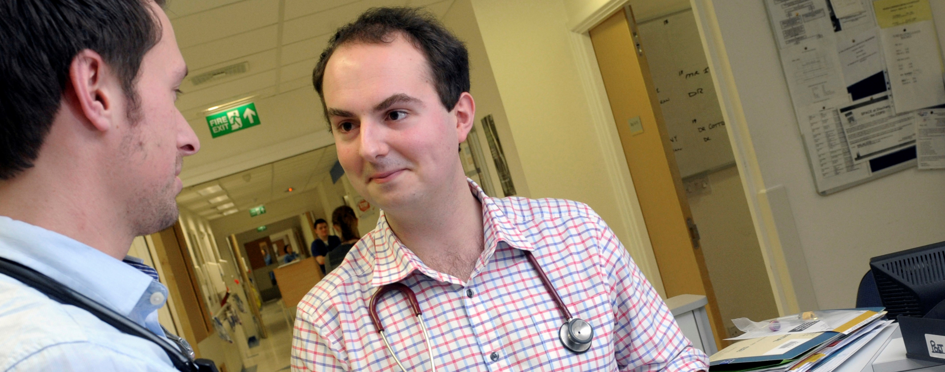 two doctors talking