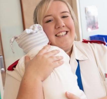 Katie Battersby with newborn baby Katie Battersby with newborn baby