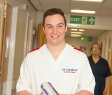 nurse caset in hospital corridor Read Luke's story