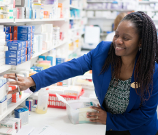 pharmacist with medicine Read Falina's story